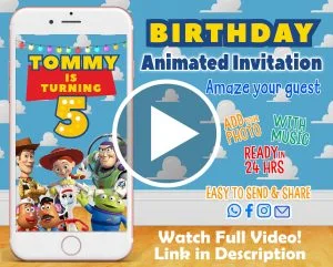 Toy Story Birthday Video Invitation – Woody & Buzz Lightyear Animated Invite