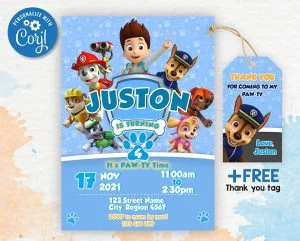 kids birthday invitation card
