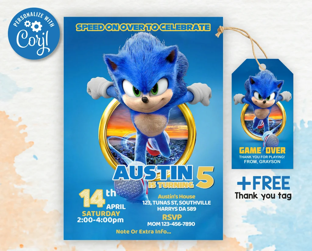 sonic invitation - amazinginvite