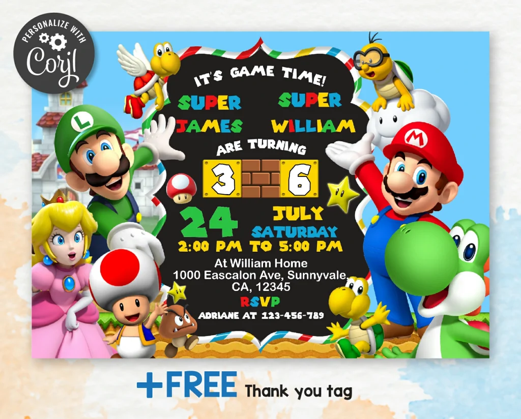 super-mario-birthday-invitation - amazinginvite