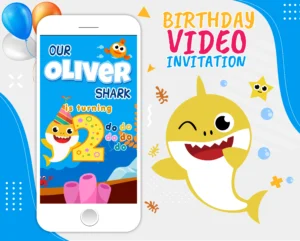 Baby Shark Birthday Invitation Video Sample | Custom Animated Digital Invite for Kids