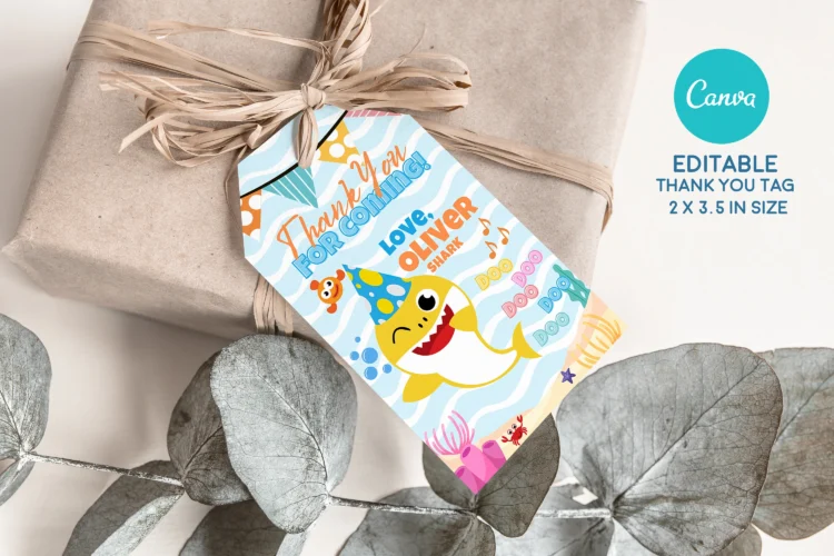 Baby Shark Birthday Invitation | Editable Canva Template | Instant Download - Image 4