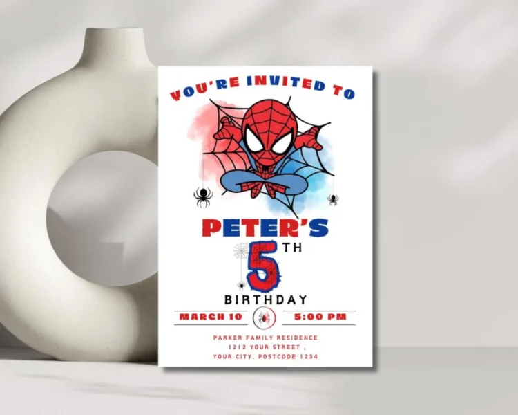Editable Spiderman Birthday Invitation Spiderman Party Invite Instant Download Custom Spiderman Birthday Card Marvel Invitation Template
