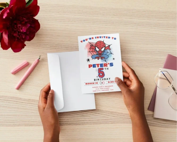 Editable Spiderman Birthday Invitation Spiderman Party Invite Instant Download Custom Spiderman Birthday Card Marvel Invitation Template 4
