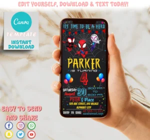 spidey invitation, spidey birthday invite, spidey party template, spidey canva template, spidey digital invite, spidey phone invite, spidey thank you tag, spidey party printable, spidey editable invite, spidey birthday card, spidey and friends invite, superhero birthday invite, superhero party template, marvel heroes invitation, marvel birthday invite, marvel party template, kids birthday invitation, editable birthday invite, printable birthday invite, digital party invitation, boy birthday invitation, cartoon party invite, superhero canva template, marvel spidey invitation, spiderman birthday card, superhero party card, editable spidey invite, spidey amazing friends, marvel editable invite, superhero digital invite