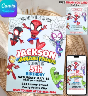 Spidey Birthday Invitation, Spidey and Friends Invite, Editable Spidey Birthday, Superhero Birthday Invitation, Spiderman Birthday Invite, Ghost Spider Invitation, Girl Spidey Birthday, Gwen Stacy Birthday Invitation, Miles Morales Birthday Invite, Hulk Birthday Invitation, Iron Man Birthday Invitation, Marvel Heroes Birthday Invite, Animated Spidey Invitation, Editable Superhero Party Invite, Kids Birthday Evite, Superhero Party Invitation, Editable Canva Invitation, Spidey Video Invitation, Digital Spidey Birthday Invite, Superhero Digital Invitation, Instant Download Invitation, Spidey Birthday Template, Superhero Party Evite, Spidey and Friends Video Invite, Editable MP4 Invitation, Marvel Superhero Invite, Hulk Video Invitation, Iron Man Video Invitation, Ghost Spider Video Invite, Miles Morales Video Invitation, Spidey Birthday Card, Animated Superhero Invitation, Boy Superhero Invitation, Girl Superhero Invitation, Marvel Birthday Party Invite, Editable Birthday Template, Kids Digital Birthday Invite, Customizable Spidey Invitation, Spidey Party Printable, Editable Party Invitation, Animated Birthday Evite, Canva Editable Birthday Invitation, Spidey Birthday Party Supplies, Digital Superhero Invite, Avengers Style Birthday Invitation, Hero Birthday Party Invite, Spidey Instant Download Invite, Editable Kids Party Evite, Fun Superhero Birthday Invitation, Marvel Animated Invite