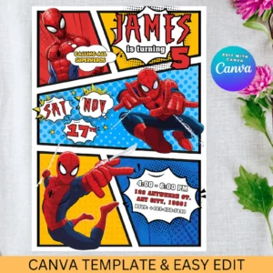 spidey invitation, spidey birthday invite, spidey party template, spidey canva template, spidey digital invite, spidey phone invite, spidey thank you tag, spidey party printable, spidey editable invite, spidey birthday card, spidey and friends invite, superhero birthday invite, superhero party template, marvel heroes invitation, marvel birthday invite, marvel party template, kids birthday invitation, editable birthday invite, printable birthday invite, digital party invitation, boy birthday invitation, cartoon party invite, superhero canva template, marvel spidey invitation, spiderman birthday card, superhero party card, editable spidey invite, spidey amazing friends, marvel editable invite, superhero digital invite