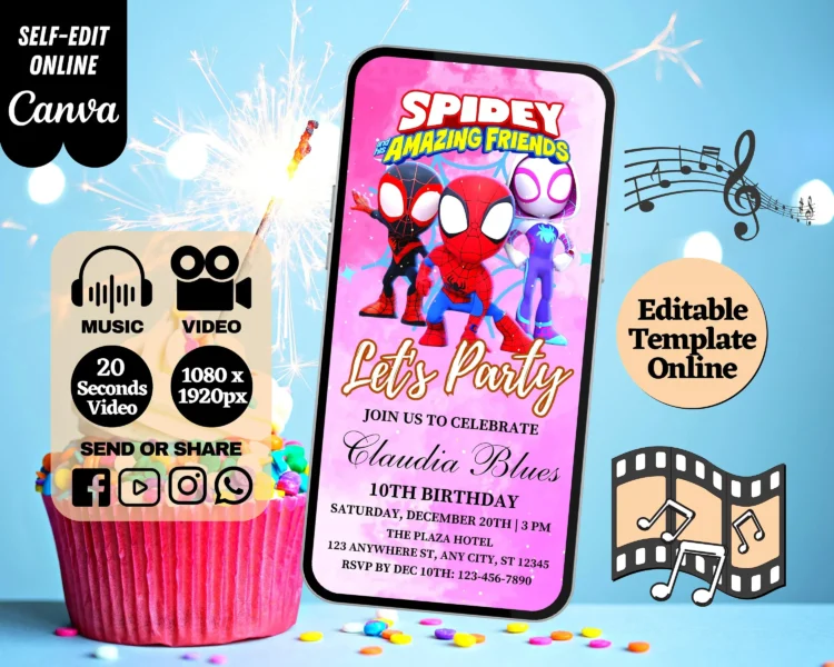 spidey invitation, spidey birthday invite, spidey party template, spidey canva template, spidey digital invite, spidey phone invite, spidey thank you tag, spidey party printable, spidey editable invite, spidey birthday card, spidey and friends invite, superhero birthday invite, superhero party template, marvel heroes invitation, marvel birthday invite, marvel party template, kids birthday invitation, editable birthday invite, printable birthday invite, digital party invitation, boy birthday invitation, cartoon party invite, superhero canva template, marvel spidey invitation, spiderman birthday card, superhero party card, editable spidey invite, spidey amazing friends, marvel editable invite, superhero digital invite