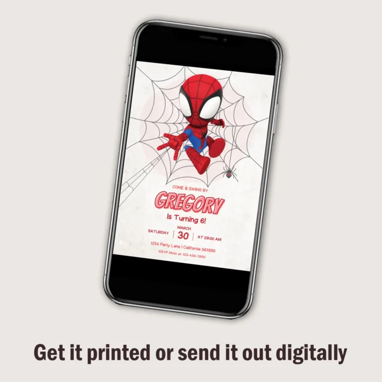 Spidey Invitation Spidey and his Amazing Friends Birthday Invitation Spidey Birthday Party Invite Boy Editable Template Instant Digital
