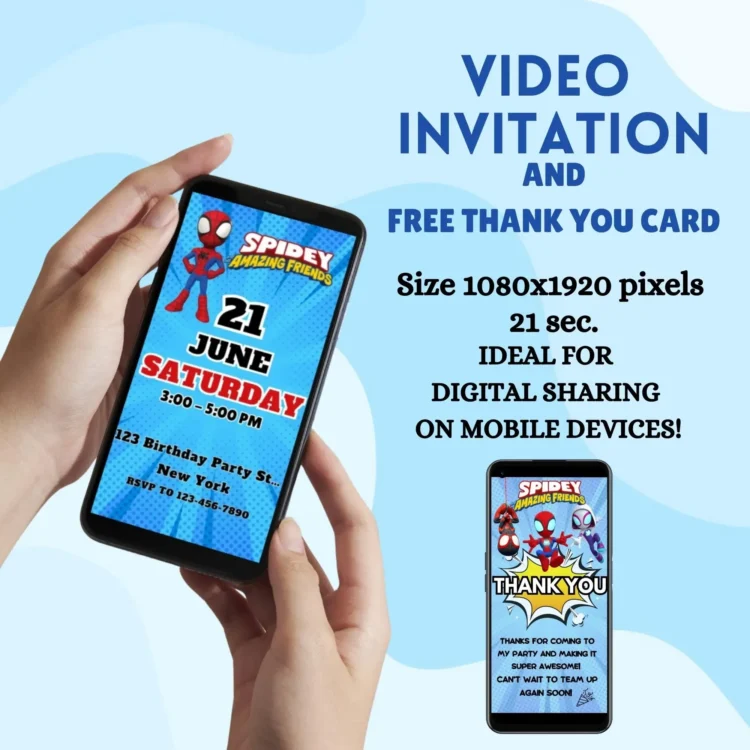 Spidey Invitation Spidey and his Amazing Friends Birthday Invitation Spidey Birthday Party Invite Boy Editable Template Instant Digital