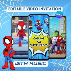 Spidey Invitation Spidey and his Amazing Friends Birthday Invitation Spidey Birthday Party Invite Boy Editable Template Instant Digital