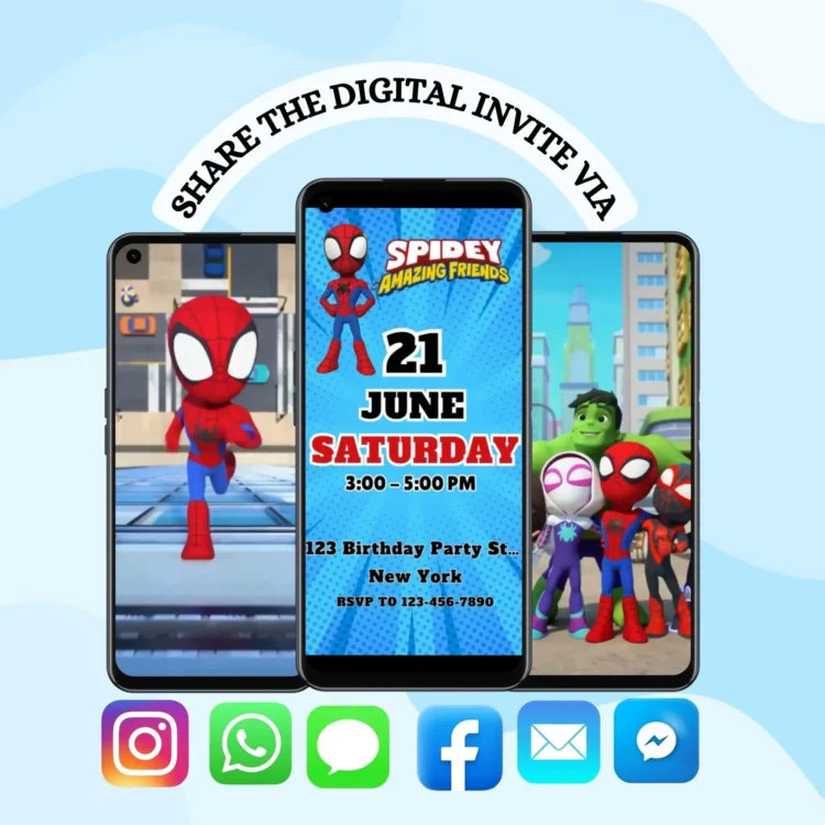 Spidey Invitation Spidey and his Amazing Friends Birthday Invitation Spidey Birthday Party Invite Boy Editable Template Instant Digital